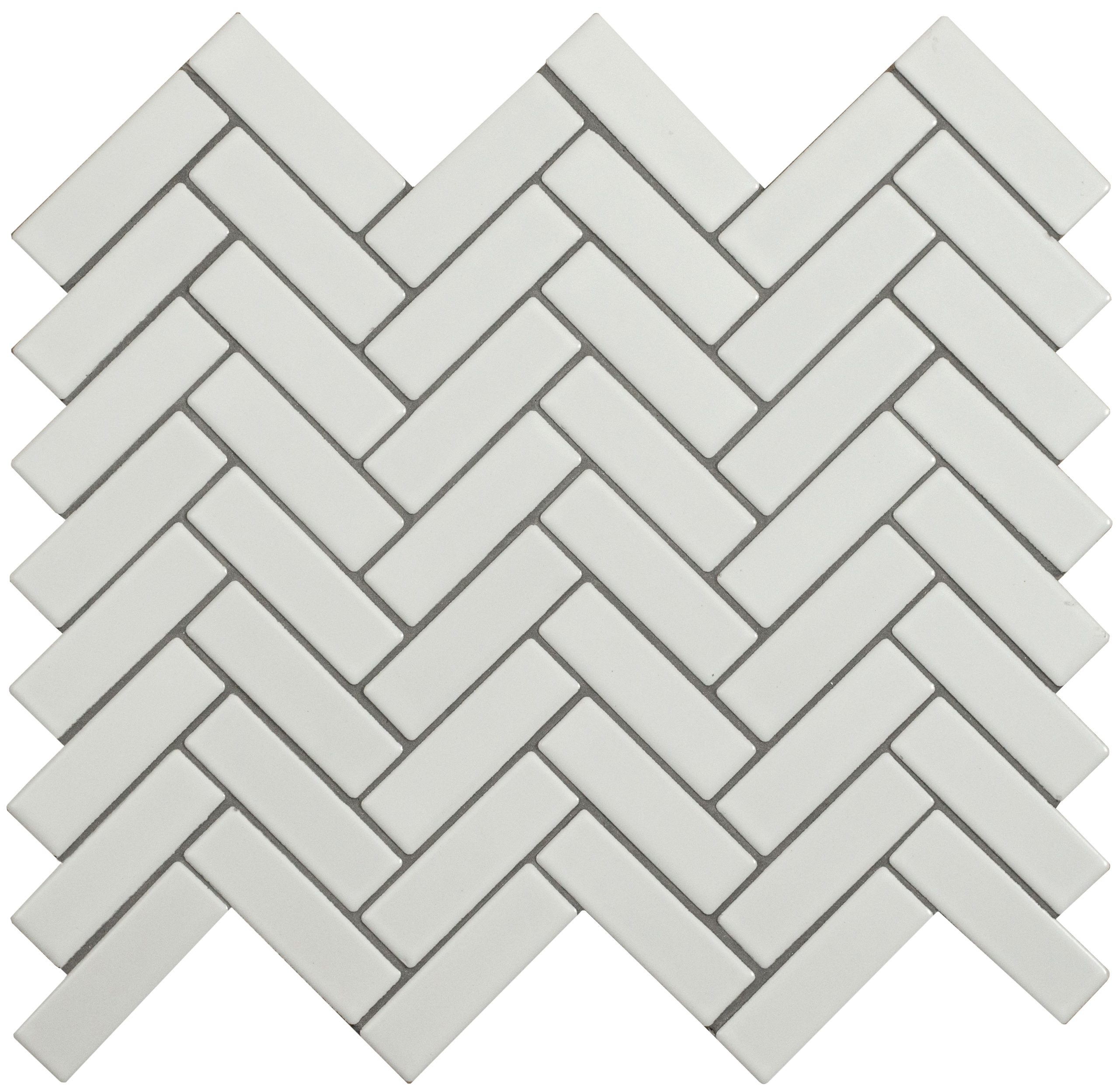 White Mosaics - Satin White Chevron