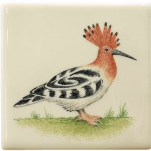 Hand painted Tiles - Garden Birds - Hoopoe - Tiles of Stow