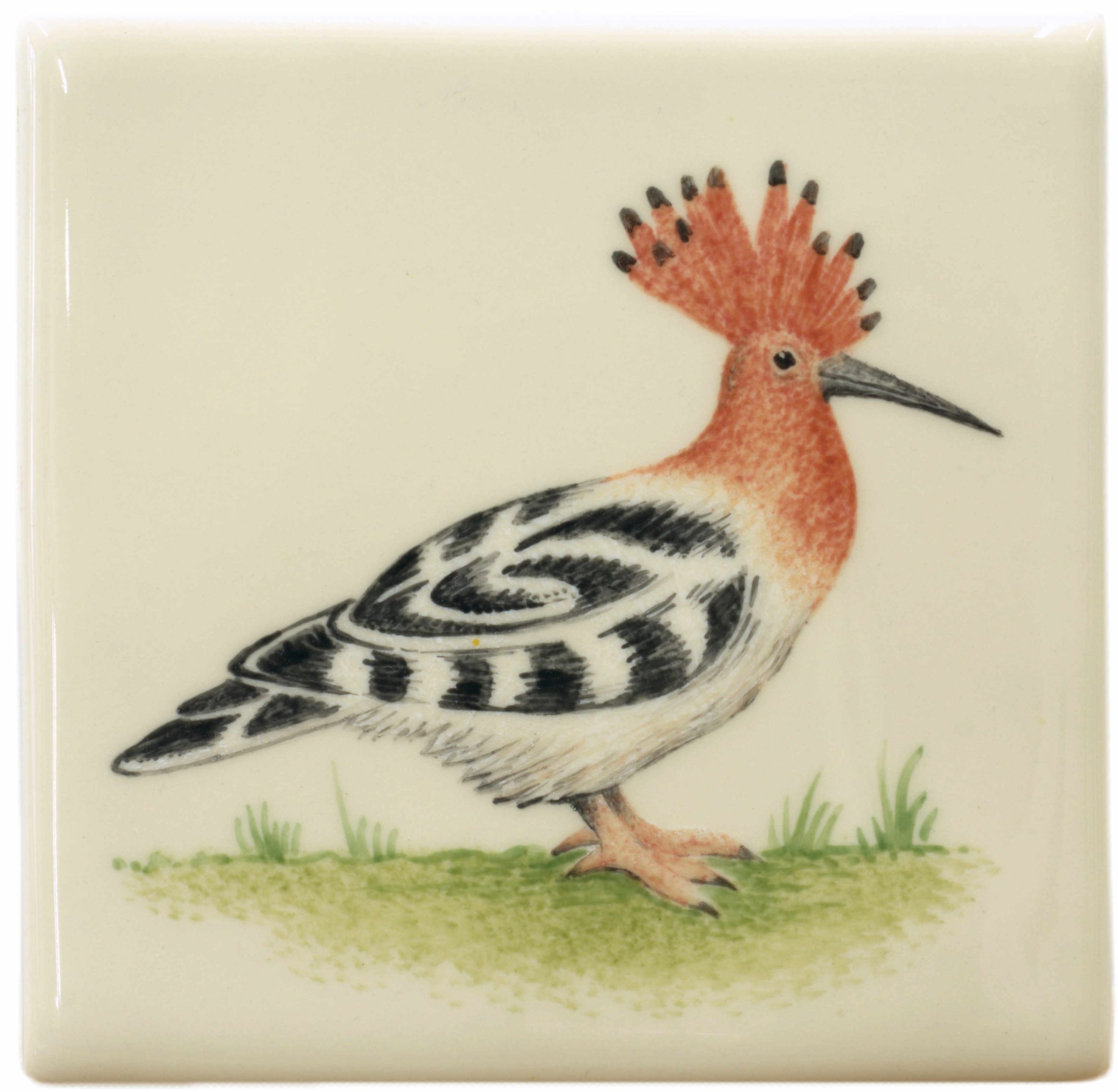 Hand painted Tiles - Garden Birds - Hoopoe - Tiles of Stow