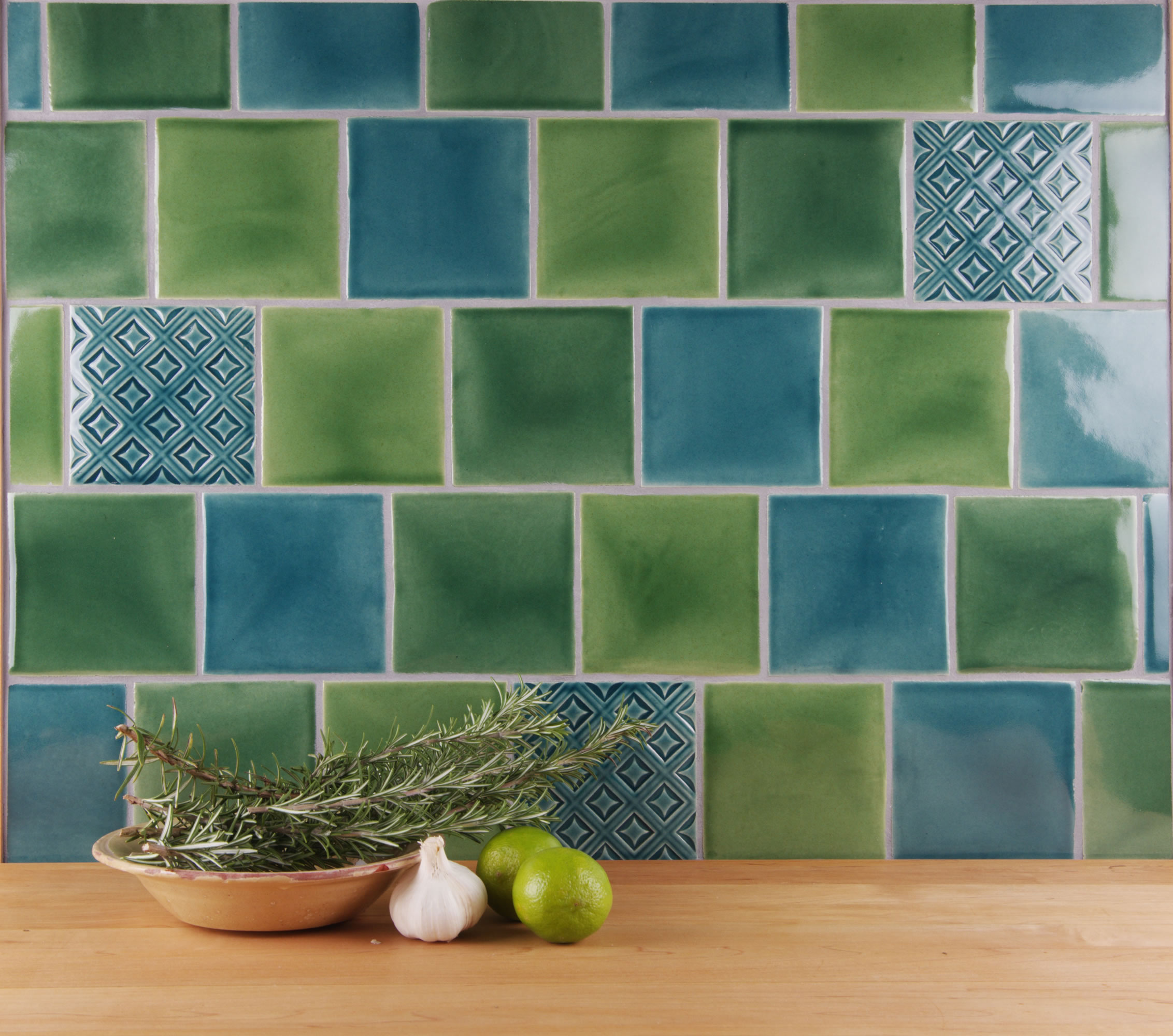 Stoneware 130 Square tiles - Pagham Green - Image 2