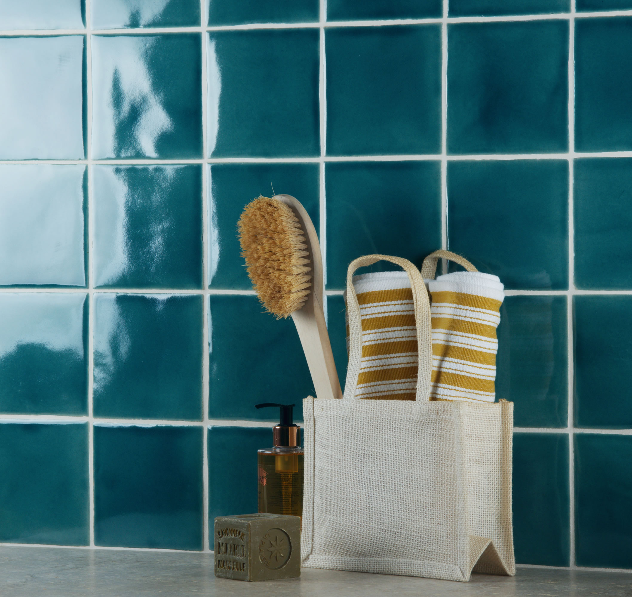 Stoneware 130 Square tiles - Pagham Green - Image 4