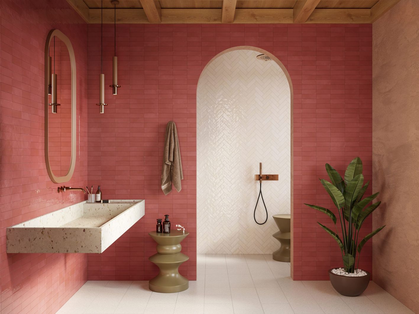 Waterfall Matt Mini – Ruby - Tiles of Stow