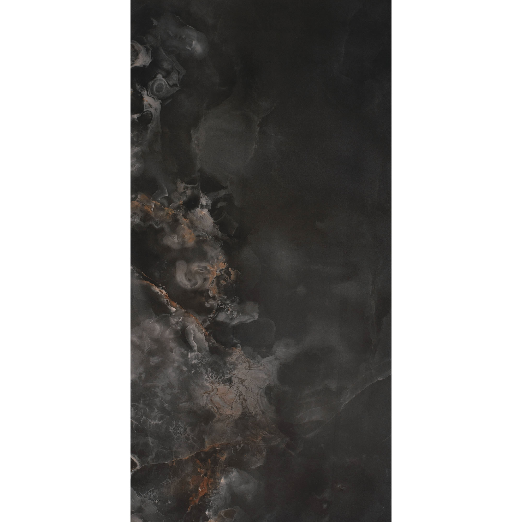 Cumulus Black polished large format porcelain