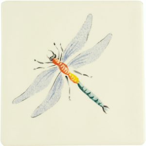 Hand painted Tiles - Bugs & Insects Blue Dragonfly - Tiles of Stow