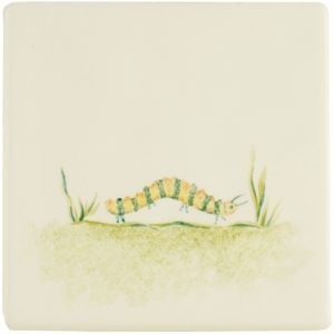 Hand painted Tiles - Bugs & Insects Caterpillar - Tiles of Stow