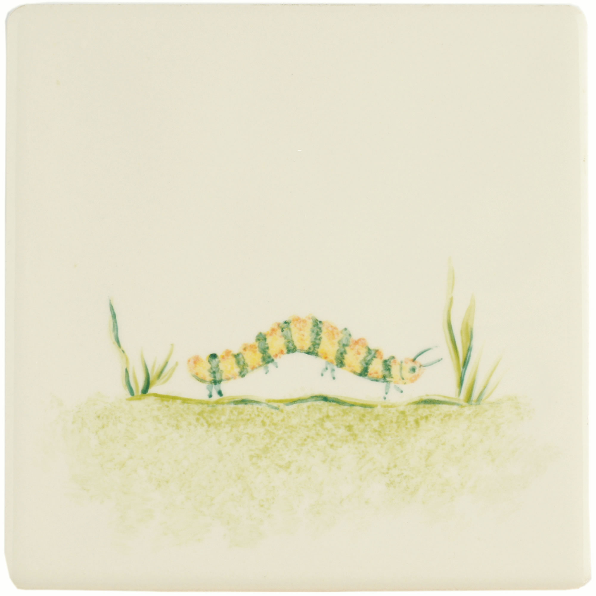 Hand painted Tiles - Bugs & Insects Caterpillar - Tiles of Stow