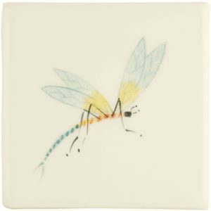 Hand painted Tiles - Bugs & Insects Green Dragon Fly - Tiles of Stow