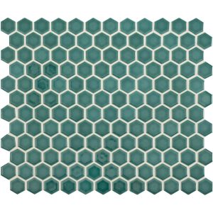 Mini Green Gloss Hexagon IM-0024553 - Tiles of Stow