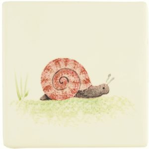 Hand painted Tiles - Bugs & Insects Snail - Tiles of Stow