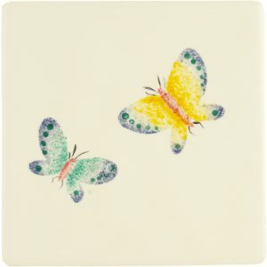 Hand painted Tiles - Bugs & Insects Two Butterflies - Tiles of Stow