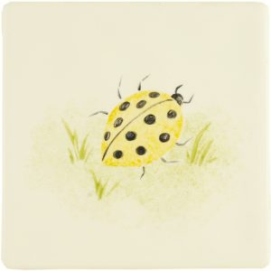 Hand painted Tiles - Bugs & Insects Yellow Ladybird - Tiles of Stow