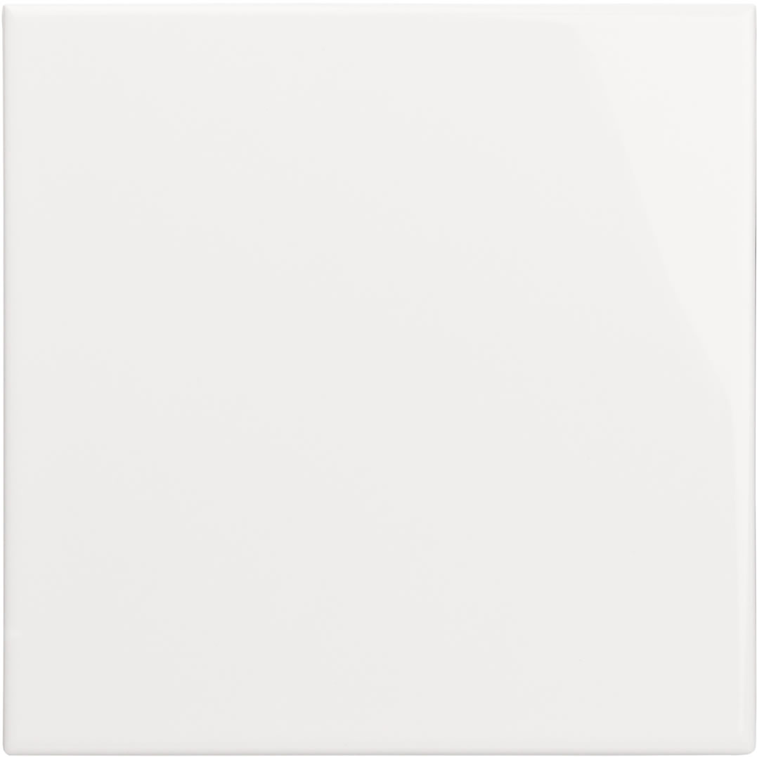 Artworks 152x152mm Brilliant White Field tile - Tiles of Stow
