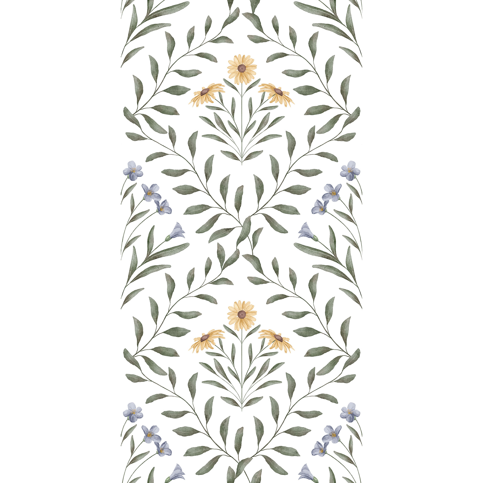 Screen Prints - Living Arts & Crafts Flora Blue